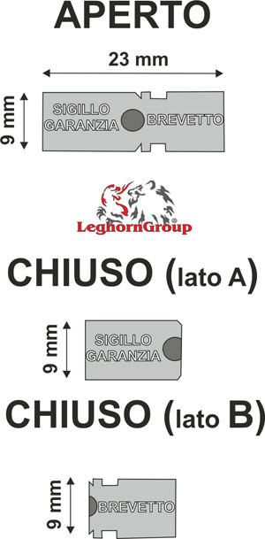 Sigillo in metallo per sacchetti plastica