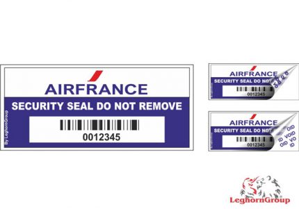etichette di sicurezza per compagnie aeree aeroporti